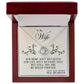 To My Wife, You Are My Queen Forever - Love knot Necklace