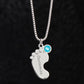 Baby Feet Charm Necklace With Personalized Engraving To My Daughter Gift
