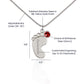 Baby Feet Charm Necklace With Personalized Engraving To My Daughter Gift
