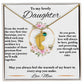 Baby Feet Charm Necklace With Personalized Engraving To My Daughter Gift