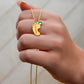 Baby Feet Charm Necklace With Personalized Engraving To My Daughter Gift