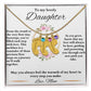Baby Feet Charm Necklace With Personalized Engraving To My Daughter Gift