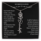 Custom Name Necklace with Birth Flowe