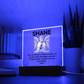 Now I Lay Me Down To Sleep Children's Prayer Acrylic Night Light - Little Boy Angel-Personalized