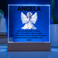 Now I Lay Me Down To Sleep Children's Prayer Acrylic Night Light - Little Girl Angel