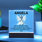 Now I Lay Me Down To Sleep Children's Prayer Acrylic Night Light - Little Girl Angel