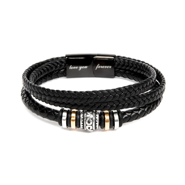 To My Soulmate Men's  Vegan Leather Promise Bracelet