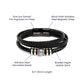 To My Son-Never Forget How Much I Love You-Black Braided Bracelet With Message Card