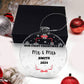 Mr & Mrs Acrylic Christmas Ornament-Newlywed Wedding Gift-Personalized Housewarming Present