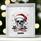Personalized Gothic Christmas Santa Skull Festive Ornament, Acrylic Skull Decor, Gothic Xmas Ornament, Unique Christmas Gift
