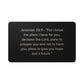 Jeremiah 29:11 Engraved Metal Wallet Card- Inspirational Christian Bible Verse Affirmations Messages-Inspirational Scripture