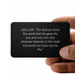 John 3:16 Engraved Metal Wallet Card- Inspirational Christian Bible Verse Affirmations Messages-Inspirational Scripture