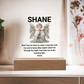 Now I Lay Me Down To Sleep Children's Prayer Acrylic Night Light - Little Boy Angel-Personalized