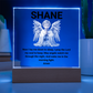 Now I Lay Me Down To Sleep Children's Prayer Acrylic Night Light - Little Boy Angel-Personalized