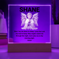 Now I Lay Me Down To Sleep Children's Prayer Acrylic Night Light - Little Boy Angel-Personalized
