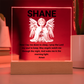 Now I Lay Me Down To Sleep Children's Prayer Acrylic Night Light - Little Boy Angel-Personalized