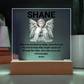 Now I Lay Me Down To Sleep Children's Prayer Acrylic Night Light - Little Boy Angel-Personalized