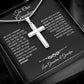 Gift For Grandson-Personalized Cross Necklace From Grandparents