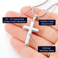 Gift For Grandson-Personalized Cross Necklace From Grandparents