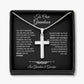 Gift For Grandson-Personalized Cross Necklace From Grandparents