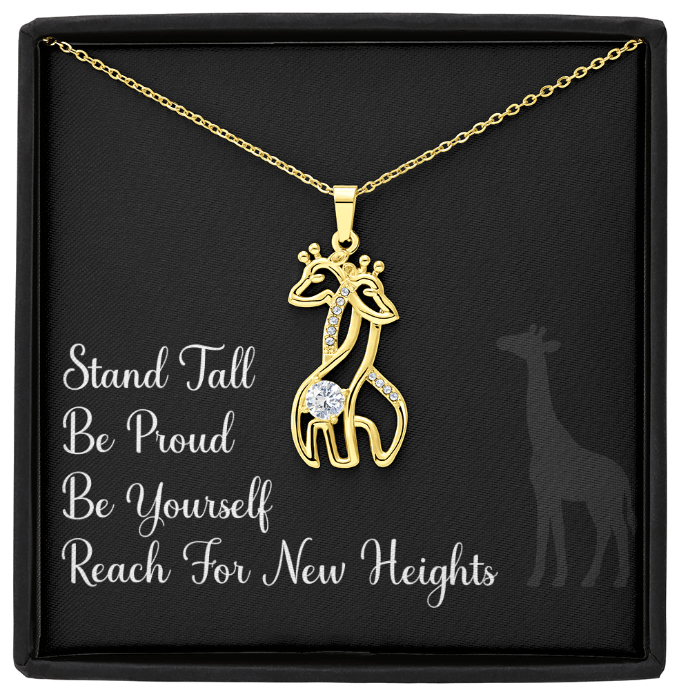 Giraffe Pendant Necklace, Motivational Jewelry, Giraffe Charm, Animal Necklace, Inspirational Gift, Wildlife Jewelry, Giraffe Lover Accessory